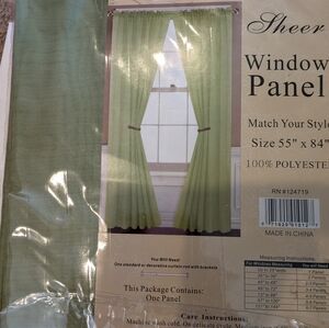 Sheer window panel curtains 55x84